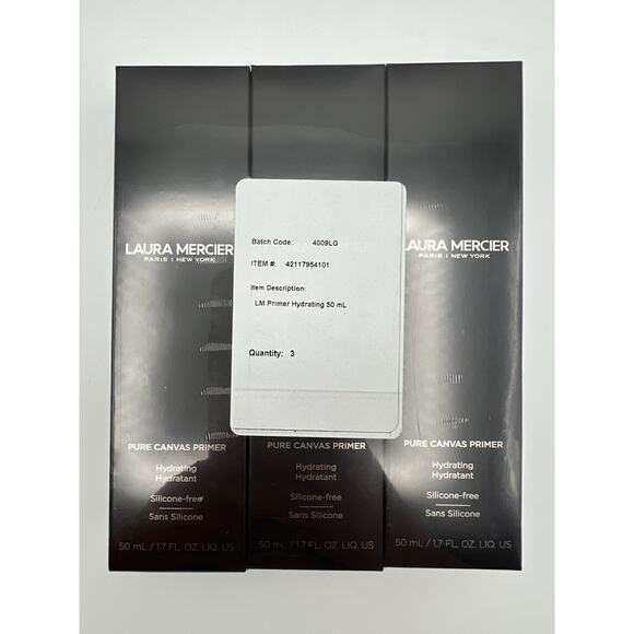Laura Mercier Pure Canvas Primer HYDRATING 1.7oz 50ml Lot Of 3 NEW - Picture 1 of 3